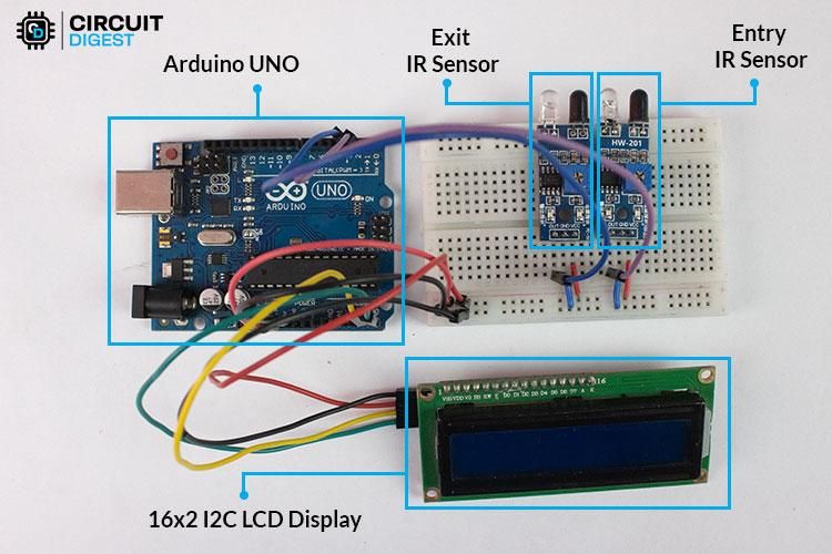 DIY Bi-Directional Counter Using Arduino & IR Sensors : 6 Steps ...
