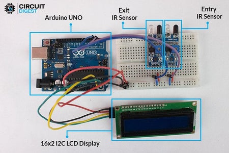 DIY Bi-Directional Counter Using Arduino & IR Sensors : 6 Steps ...