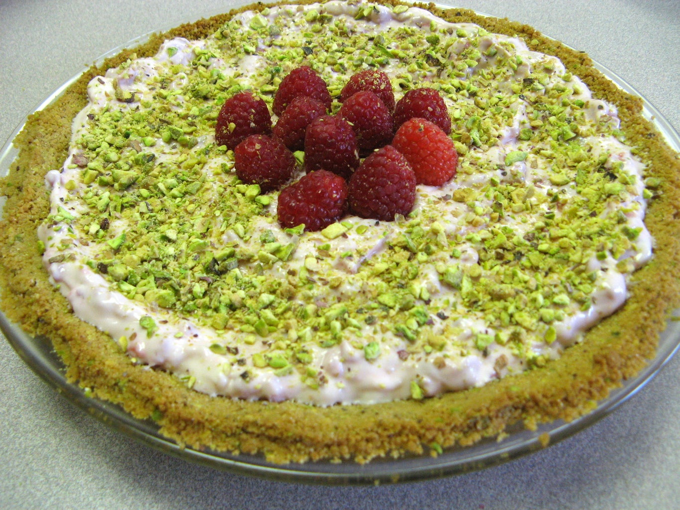 Pi r 2 Pi stachio crusted Raspbe rr y Cream Pie 3 Steps with Pi r 2 Pi stachio crusted Raspbe rr y Cream Pie 3 Steps with