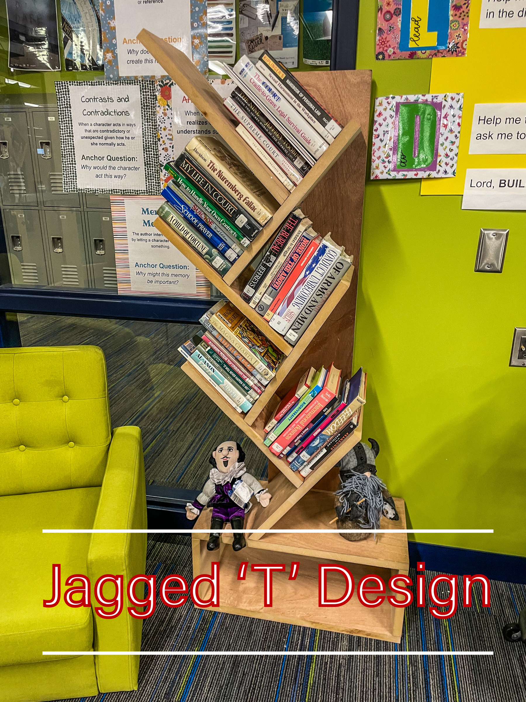 Compact Jagged T Bookshelf 6 Steps Instructables