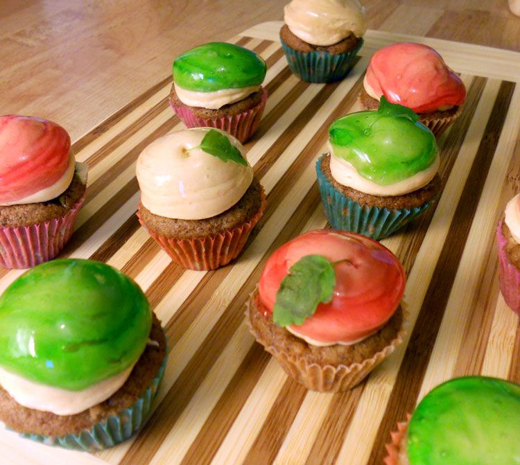 Mini Candy Caramel Apple Muffins