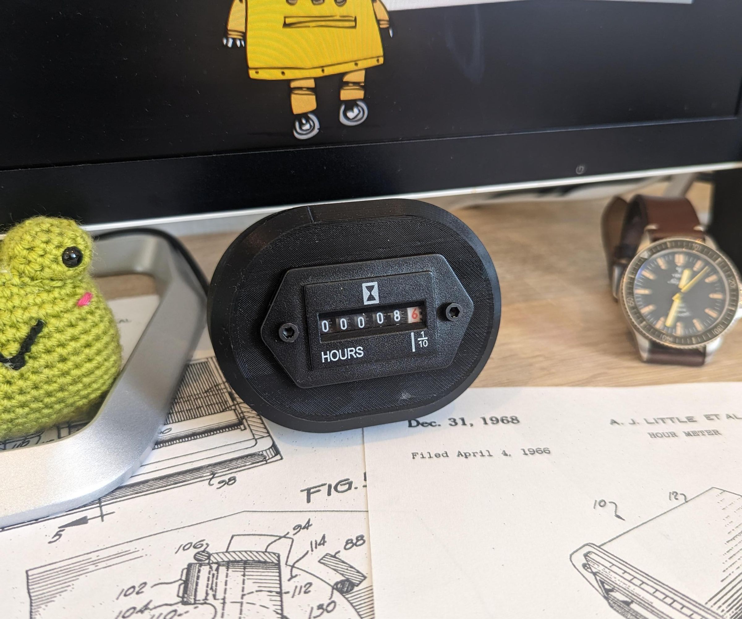 Custom Job Hour Meter Display