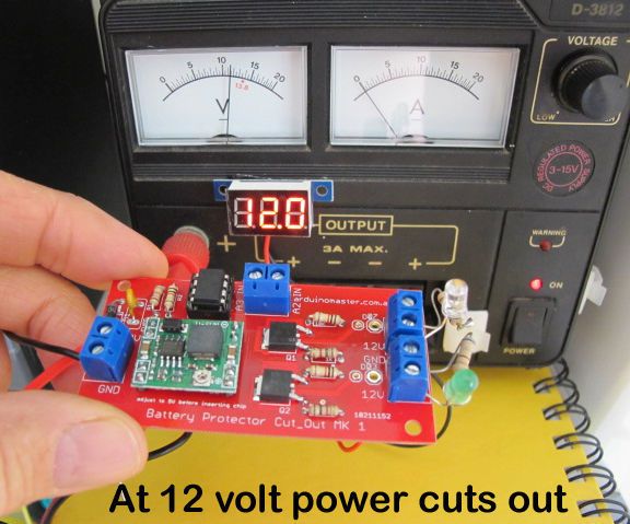 Battery Saver, Discharge Protector Cut-out Switch With ATtiny85 for Lead Acid Car or Lipo Battery