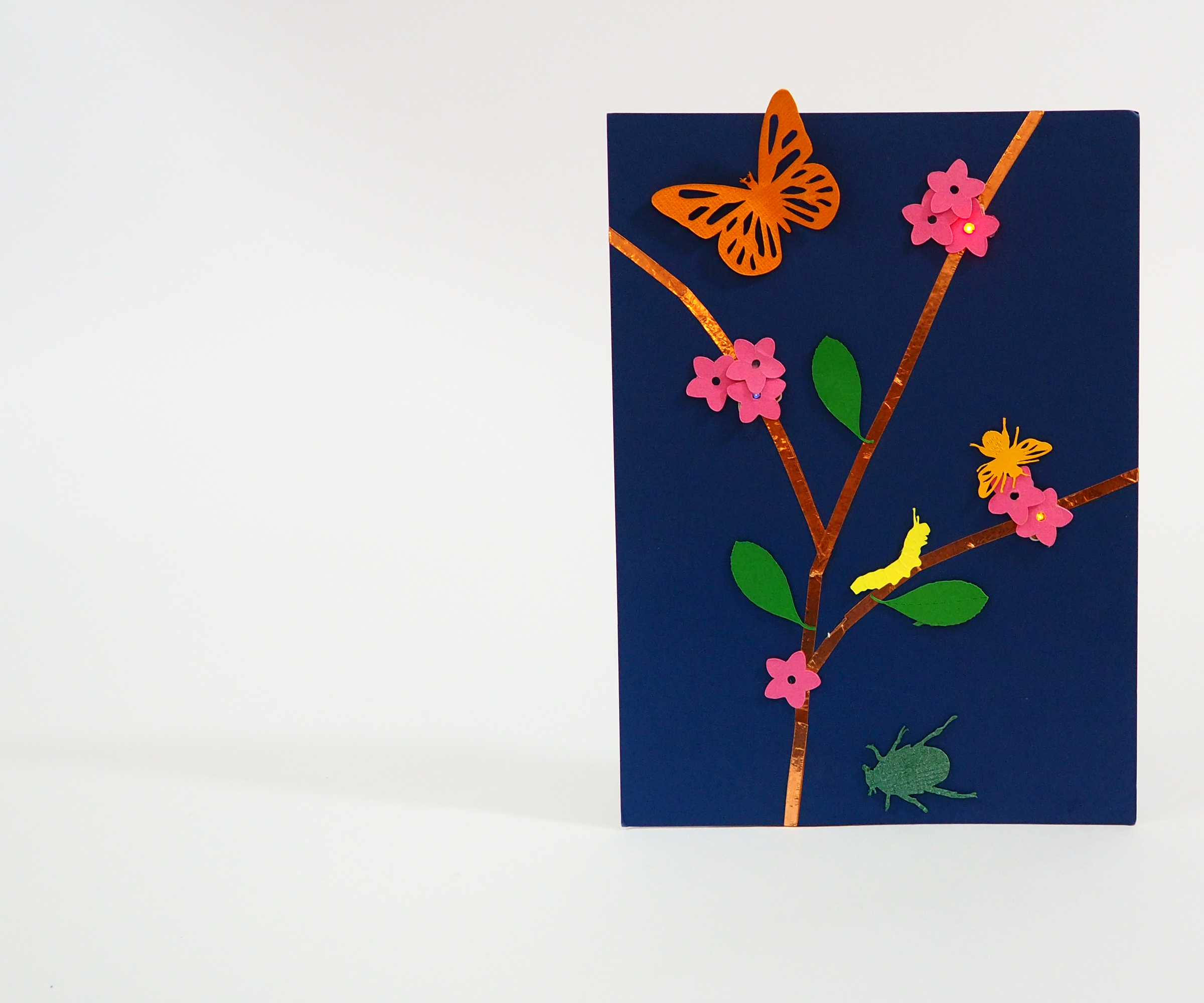 Insect Ecosystem Card With Paper Circuits