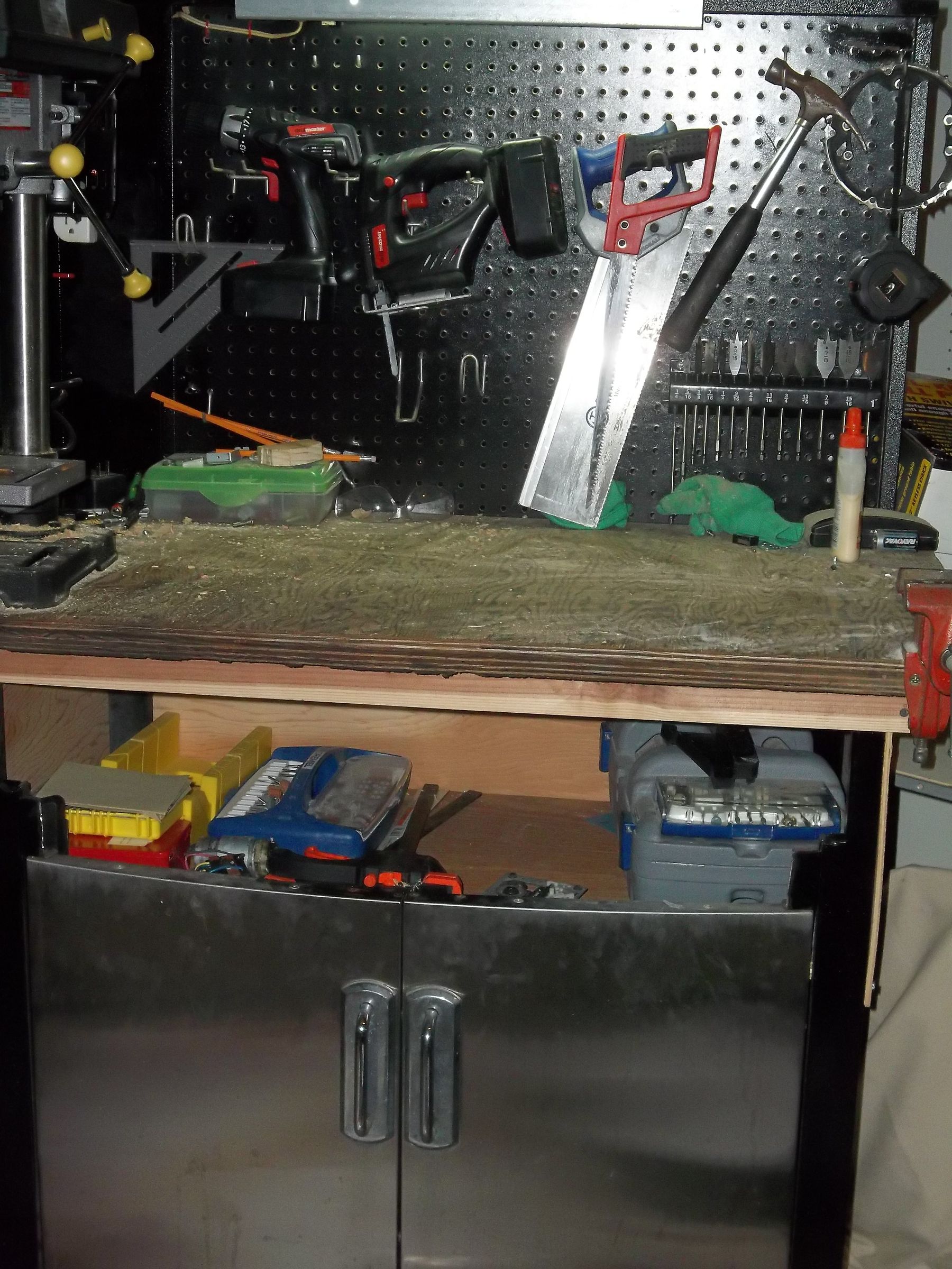 Workbench Made Out of a Barbecue