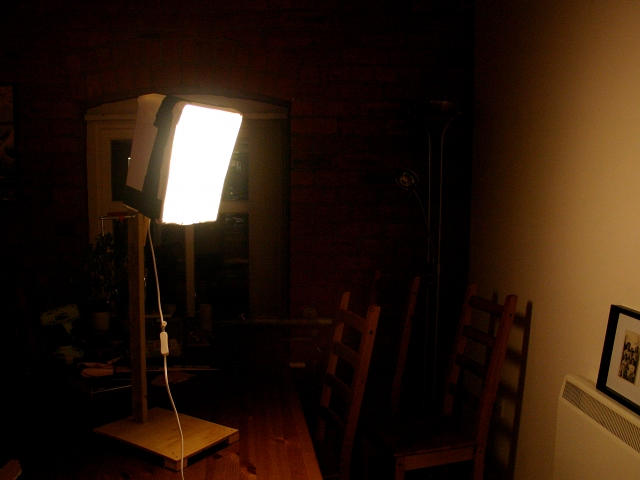 Photography Soft Box Lamp Made From Reclaimed Objects