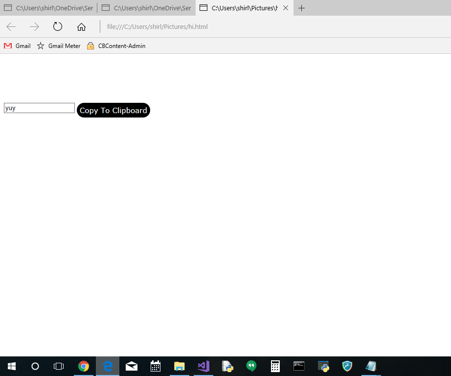 Putting a Copy to Clipboard Button on a Webpage