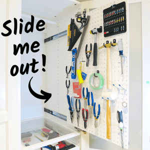 How to Make a Hidden Pegboard That Slides!