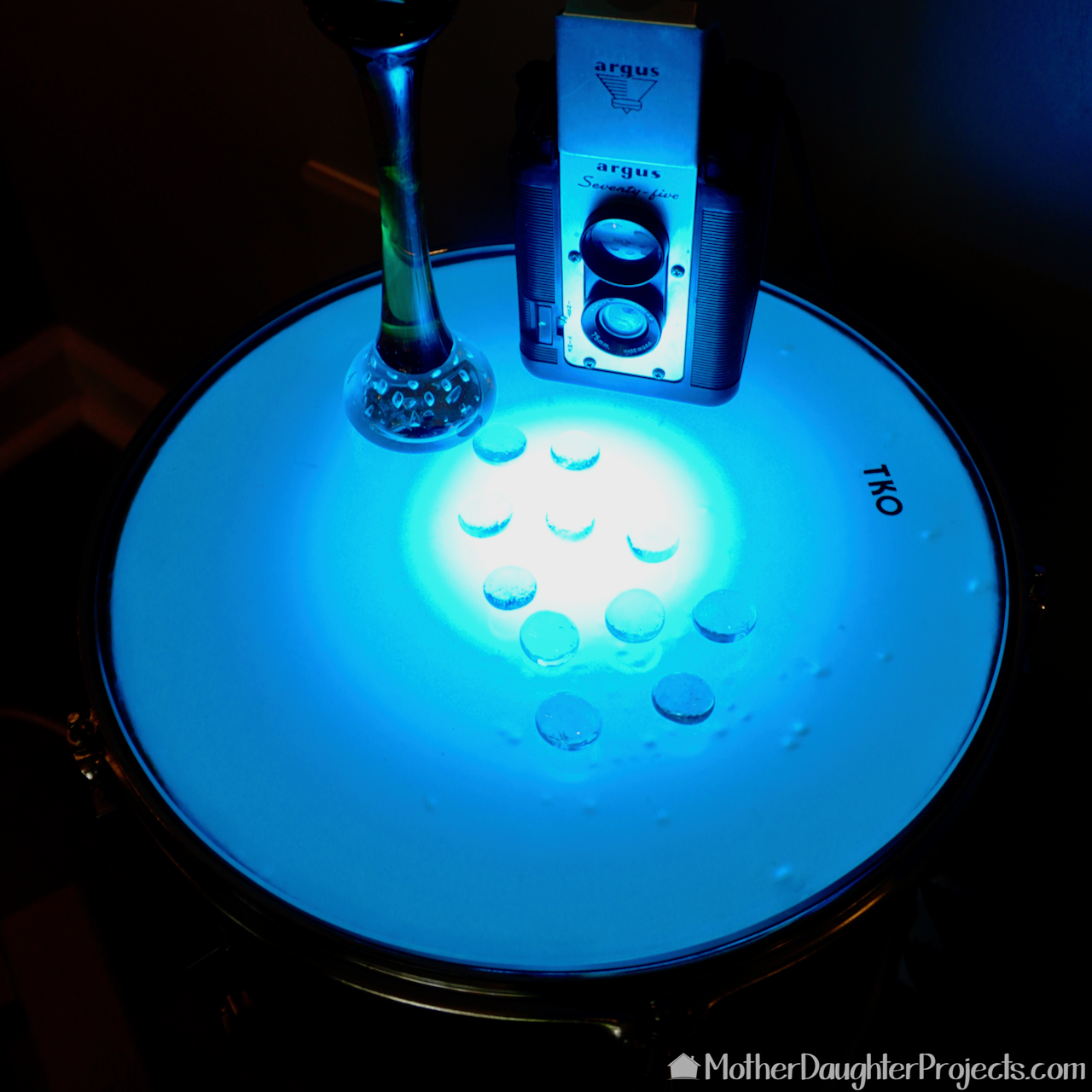 DIY Real Wood Drum Side Table With Smart Light 8 Steps (with Pictures