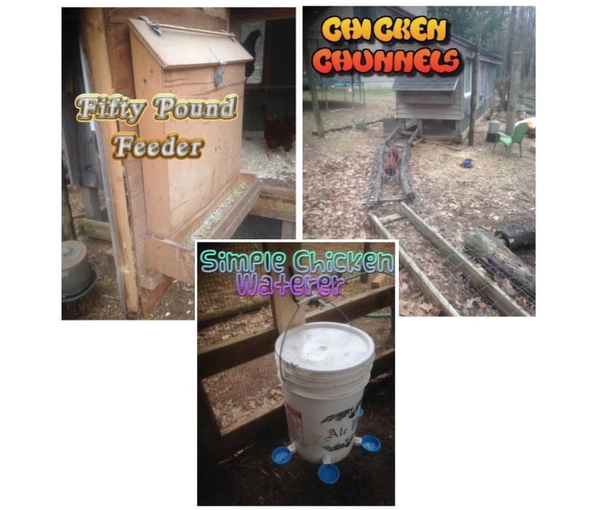 Chicken Fix'n - Super Simple Chicken Waterer, Chicken Chunnels and 50# Feeder!