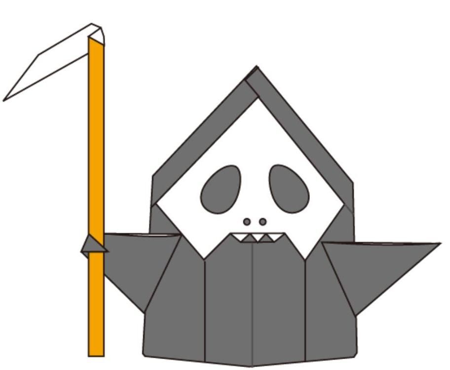 Grim Reaper Origami Decoration