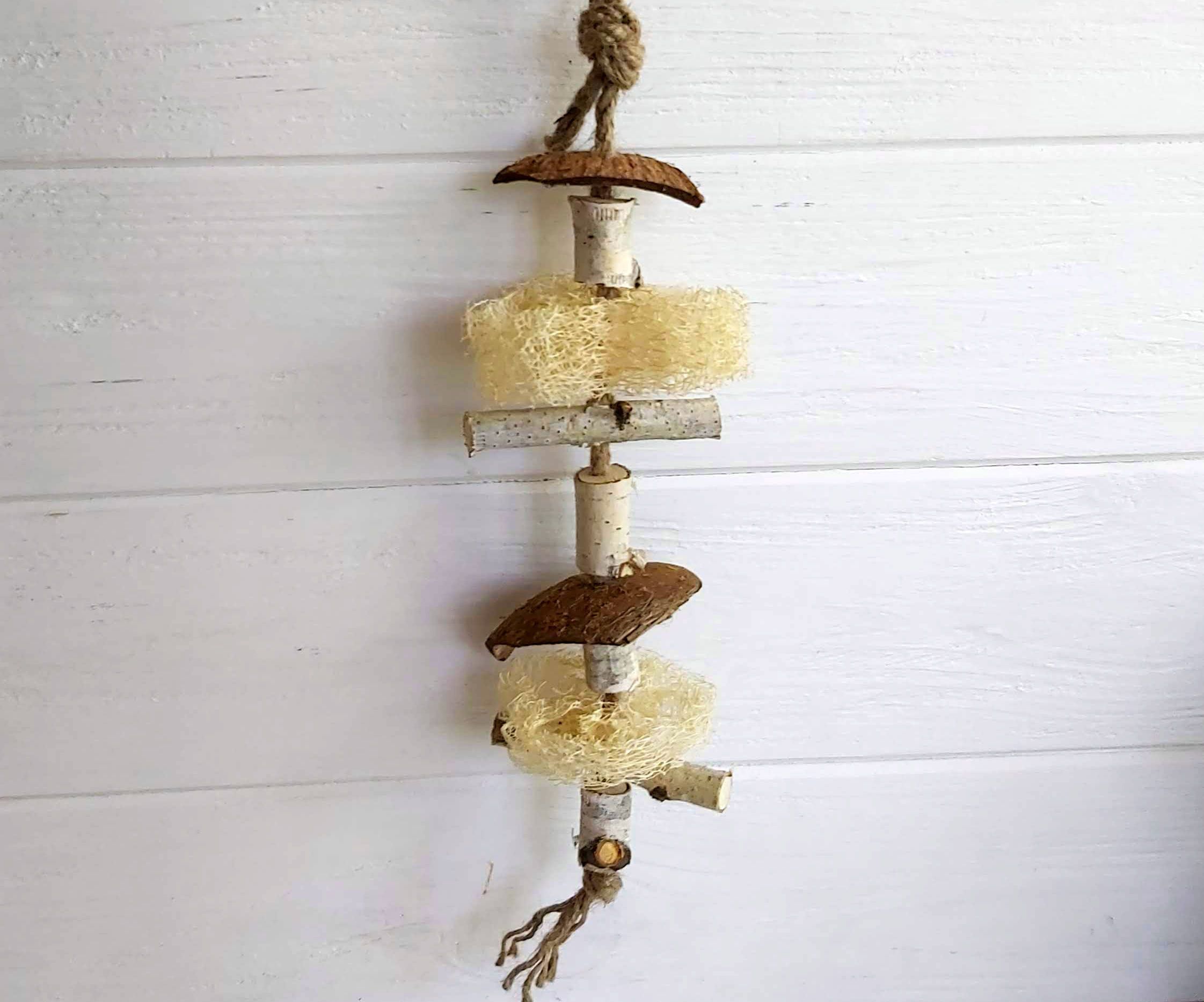 Parrot Toy Made of Natural Materials