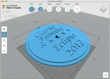 3D Printing the Eclipse Ornament