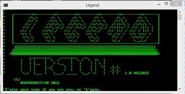 Adventure Batch File Game Legend Version 1.0 RELEASE