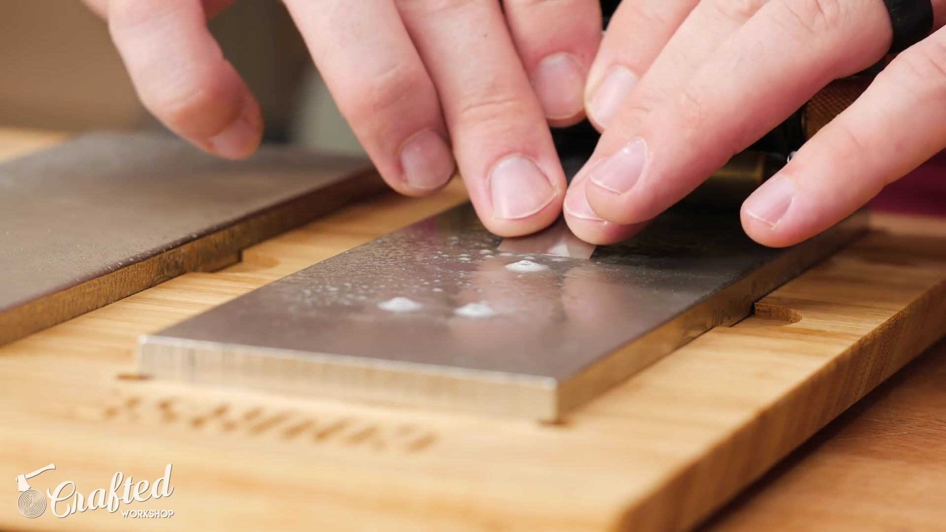 How I Sharpen Chisels and Plane Irons & My Sharpening Station // Woodworking 10 Steps (with