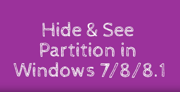 Hide & See Partition in Windows 7/8/8.1