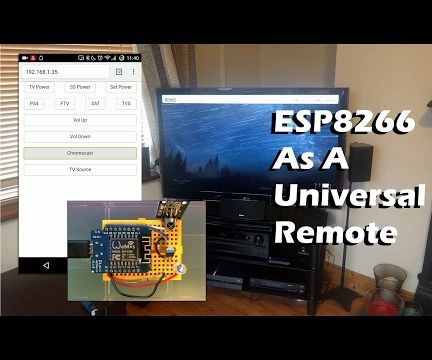 Using an ESP8266 As a WiFi Enabled Universal Remote