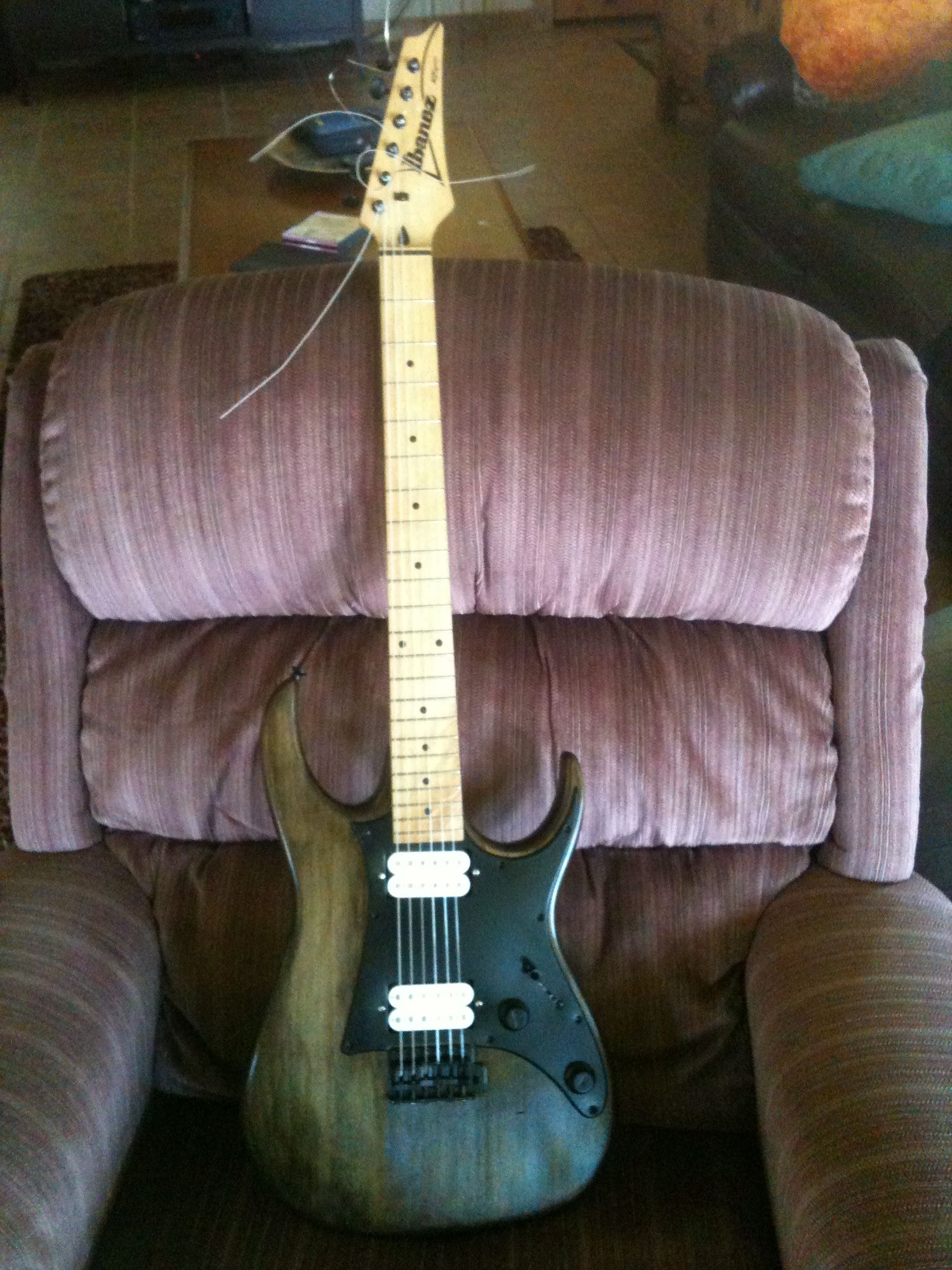 My Guitar That I Stripped, Sanded, and Stained