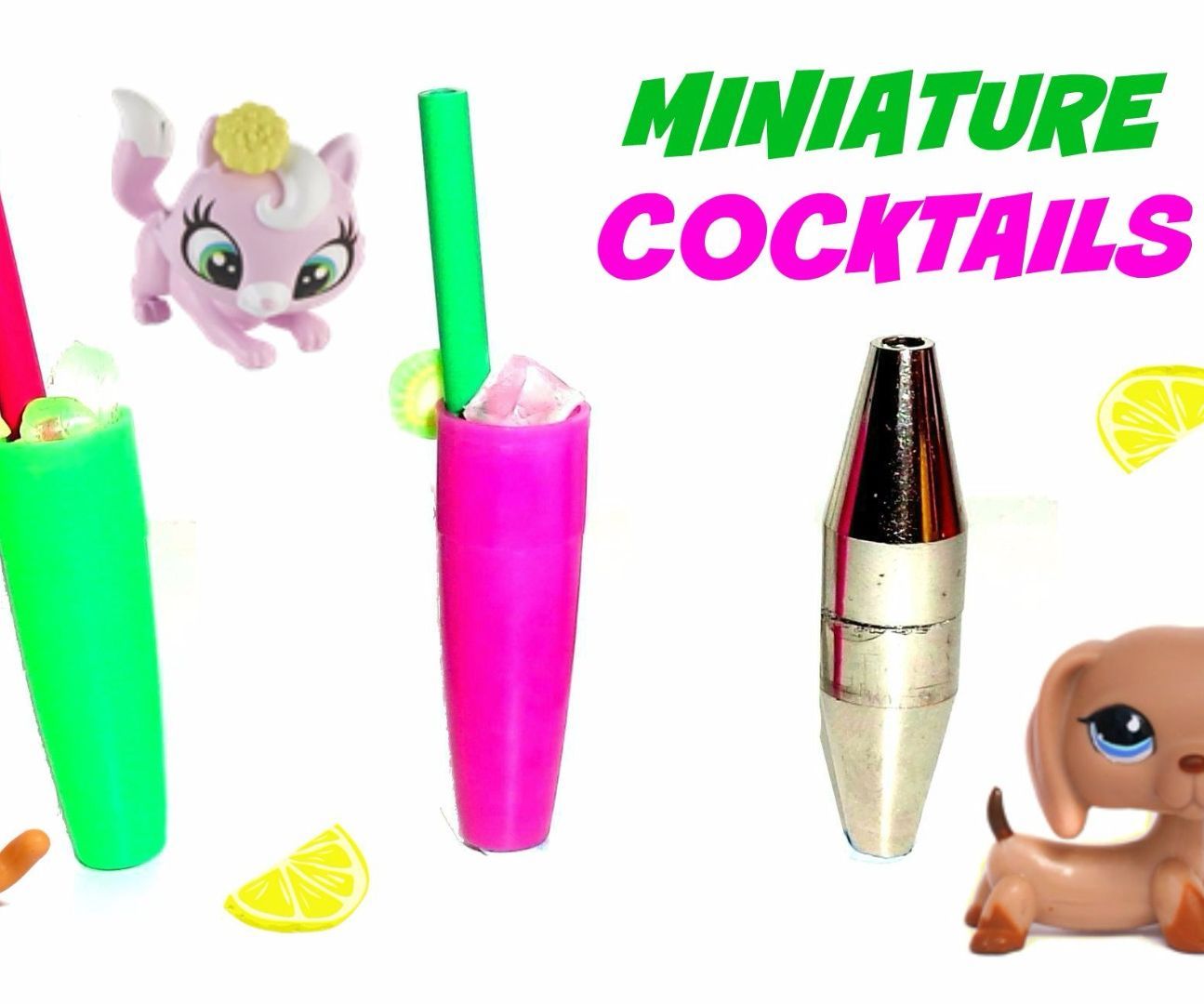 Miniature Doll Drinks Cocktails / Mocktails