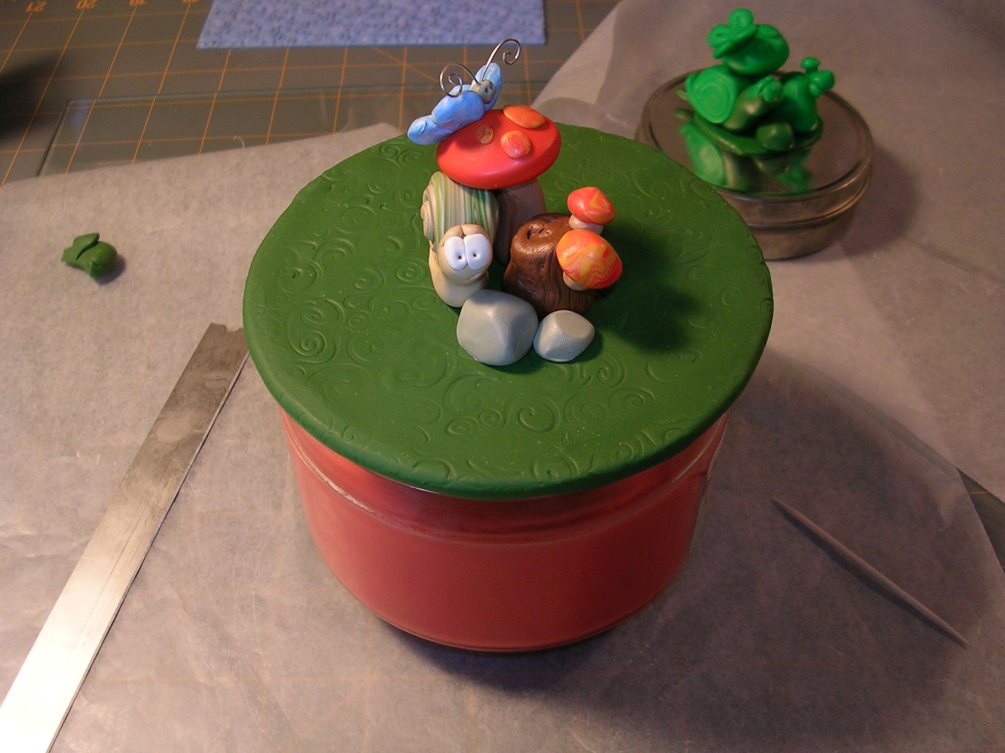 Make a Decorative Candle/Jar/Bowl Lid With Polymer Clay