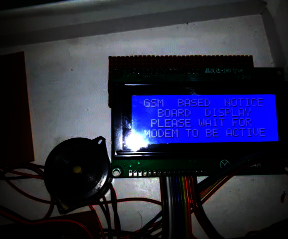 SMS based notice board display