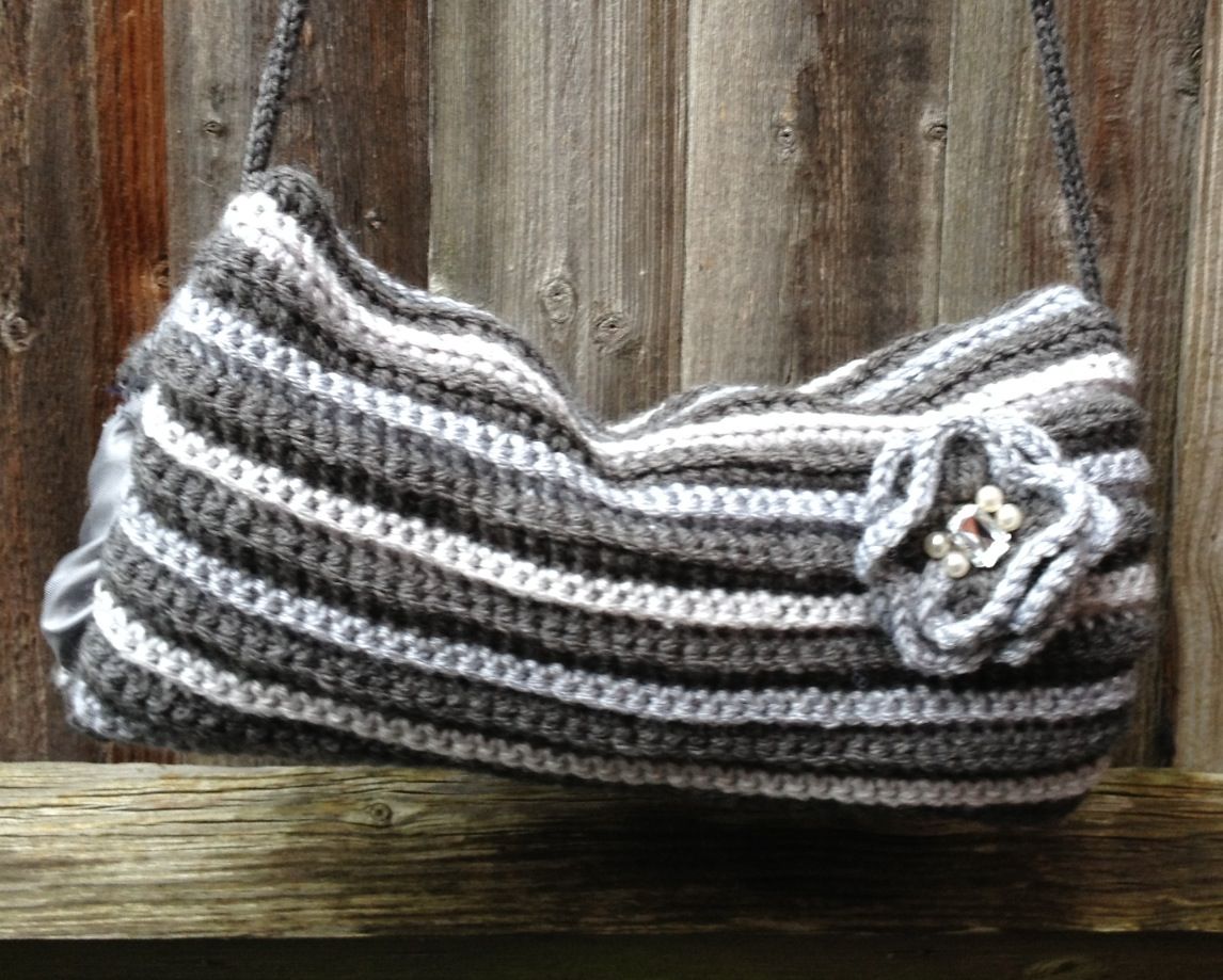 "50"/Fifty Shades of "Crocheted" Grey to Keep Your Hands Warm - Vintage Inspired Hand Muff / Warmer With Detachable Flower!