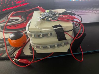 Attach Your CPB to the Top of the Box and Tape the LED Around the Box