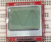 Displaying and Generating Sine Wave on Nokia LCD 5110 using Arduino