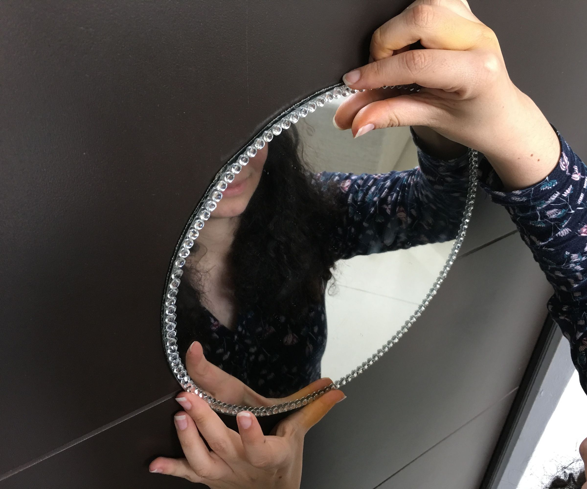 Fancy Rhinestone Mirror