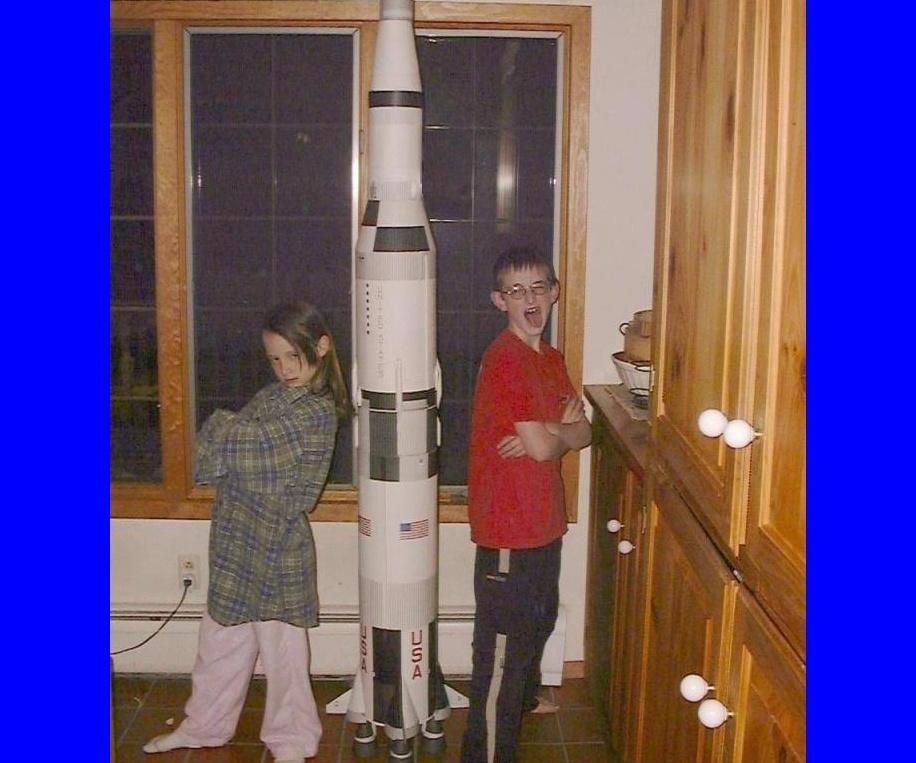 Paper Saturn V Rocket Model, Almost Free, Over 7 Feet Tall. 