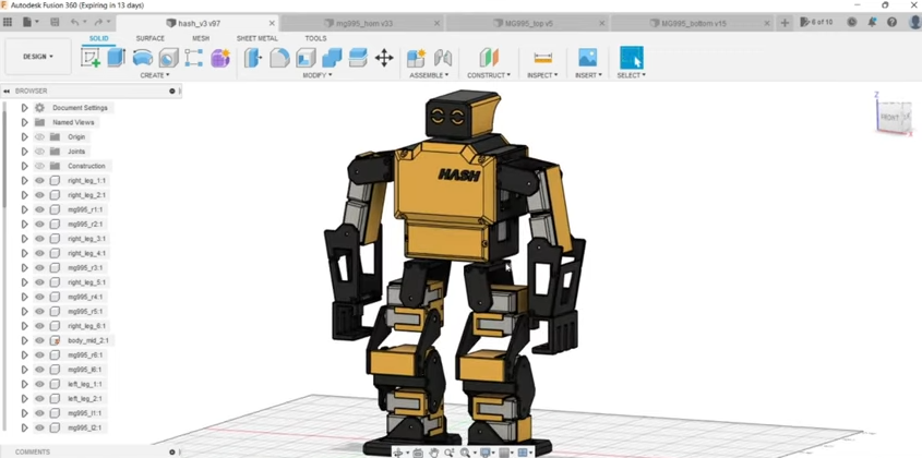 Hash Humanoid Robot V3 : 9 Steps (with Pictures) - Instructables