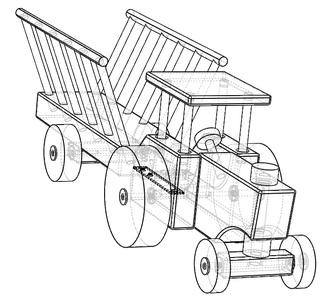 Indestructable Wooden Tractor Toy