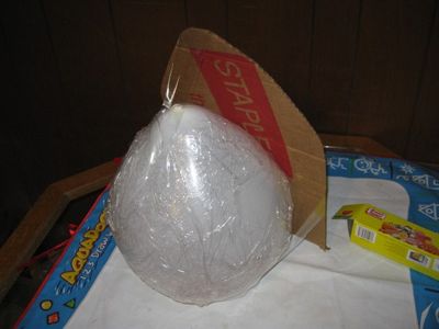Build Up the Shape of the Shark Around the Balloon Using Cardboard
