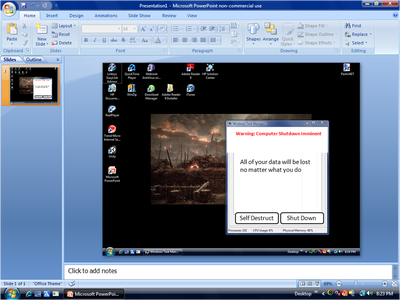 Make a Fake System Error Popup With Powerpoint