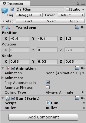 Gun Prefab Properties