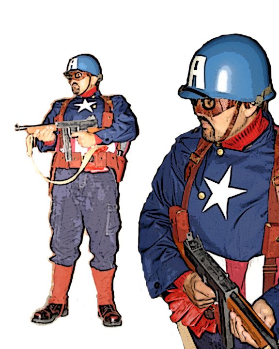 Ultimate WWII Captain America Costume (Marvel Comic Book Based)