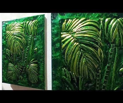 How to Make Jungle Embossed Painting / Metal Art