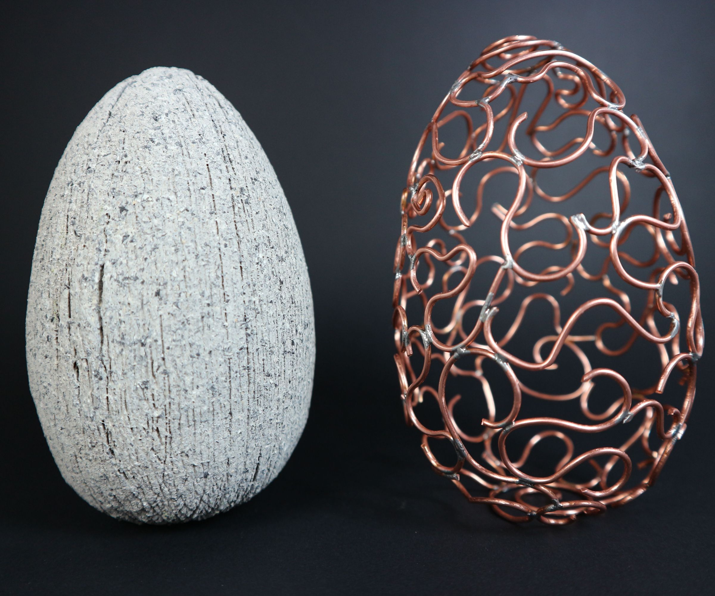 Make an Egg-xtraordinary Copper Wire & Faux Granite Egg