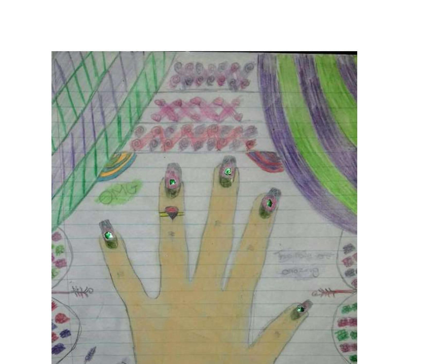How to Draw a Picture of a Hand and Nails