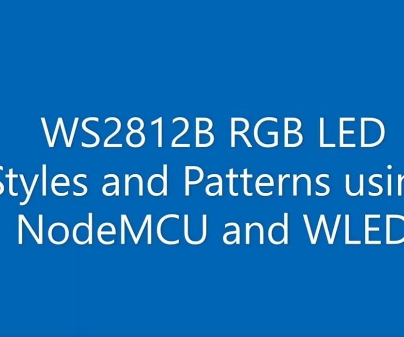 ESP8266 Connected WS2812 RGB LED Controlled Through WiFi 