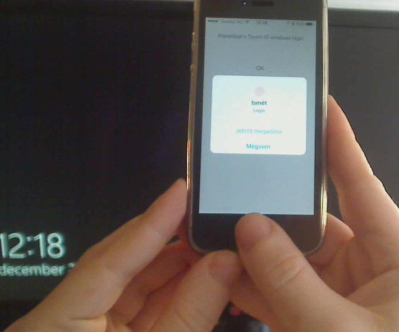 iPhone Touch ID windows login
