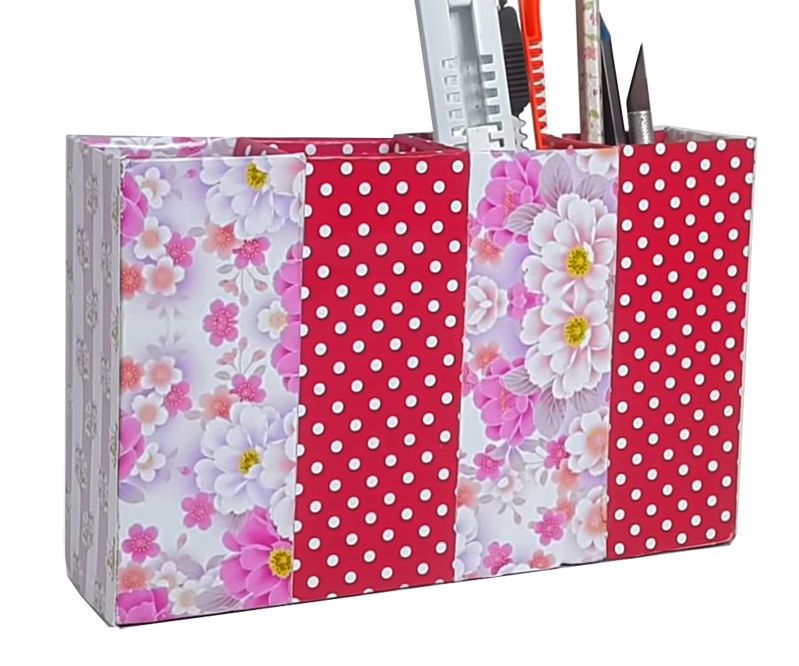 How to Make Easy Desk Organizer Using Cardboard Boxes?