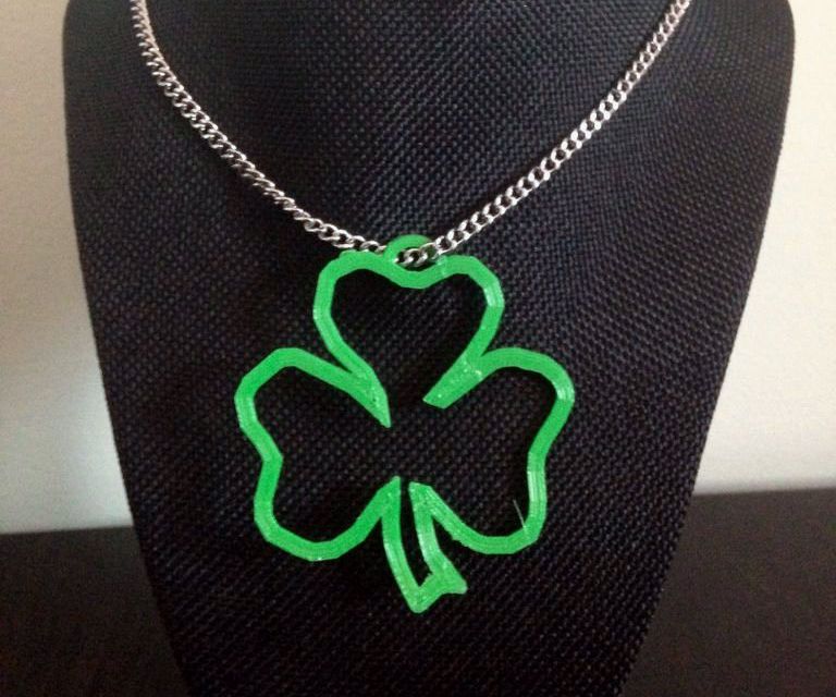 Saint Patrick's Day- 3D Printed Shamrock Pendant