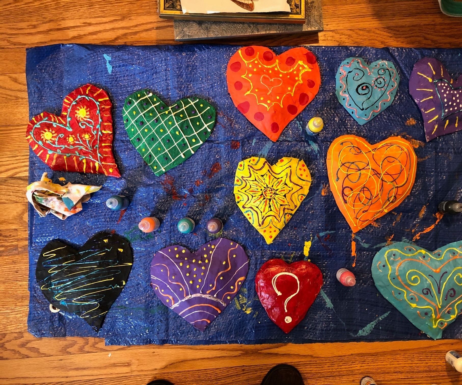 Paper Mache Hearts