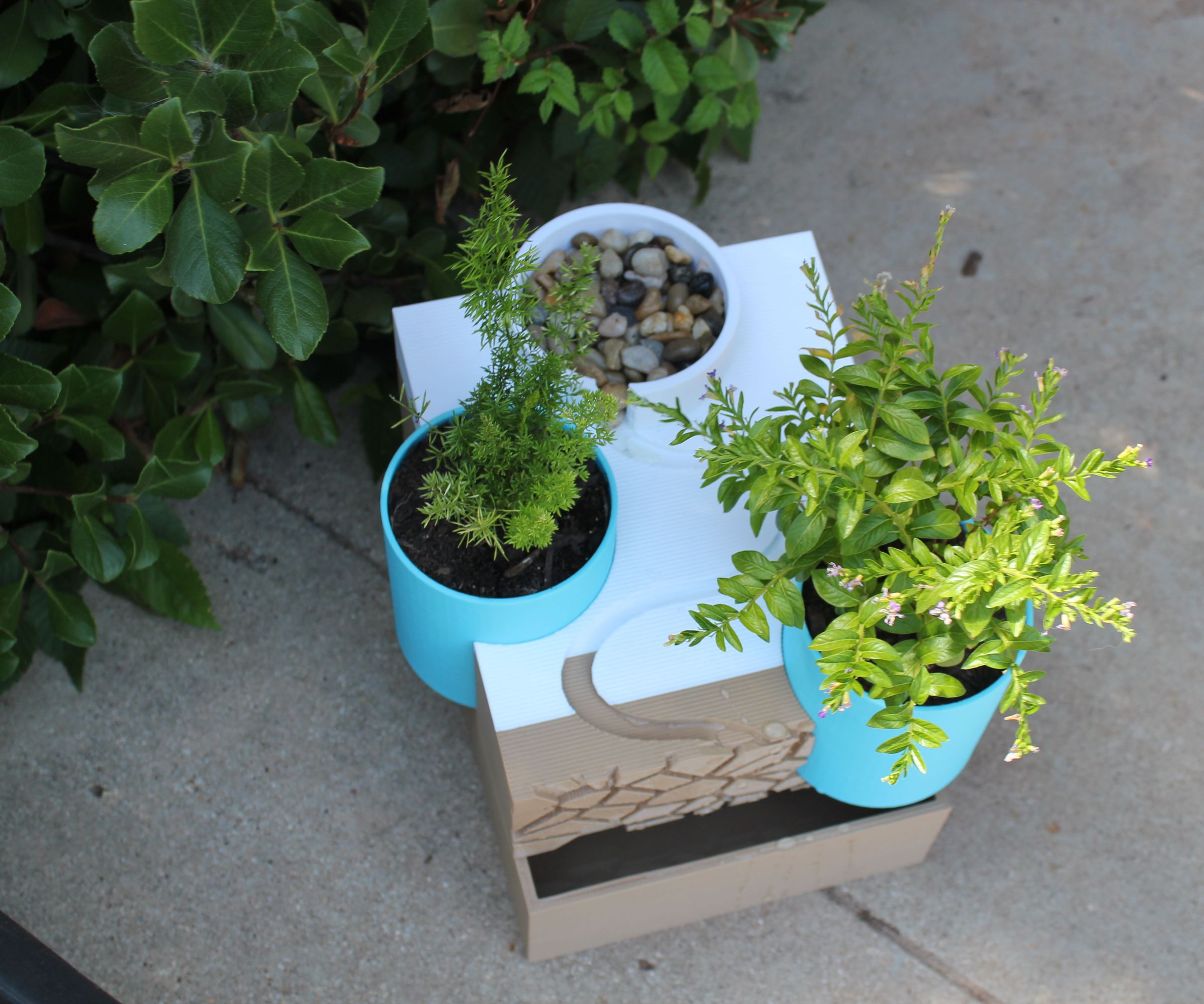 Water Fountain Planter Made With Tinkercad