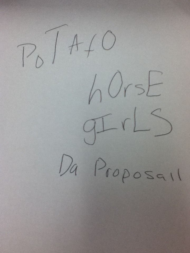 Potato Horse Girls Da Proposal