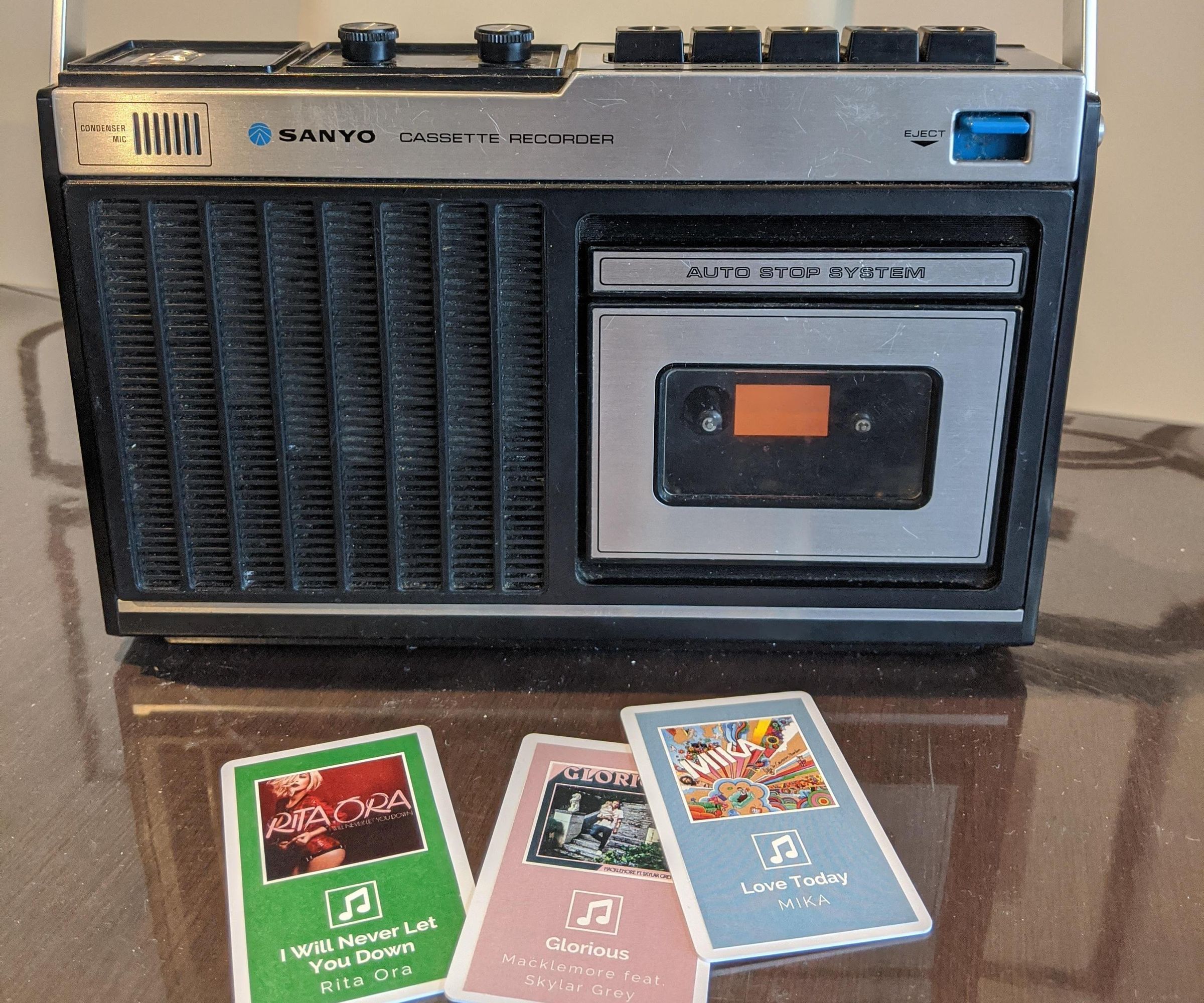 Old School Cassette Player With New School Cassettes