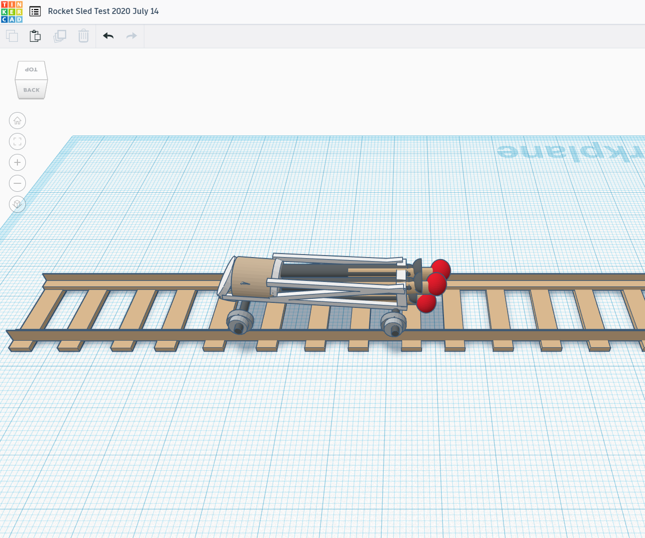 Rocket Sled Test (Moving Parts)