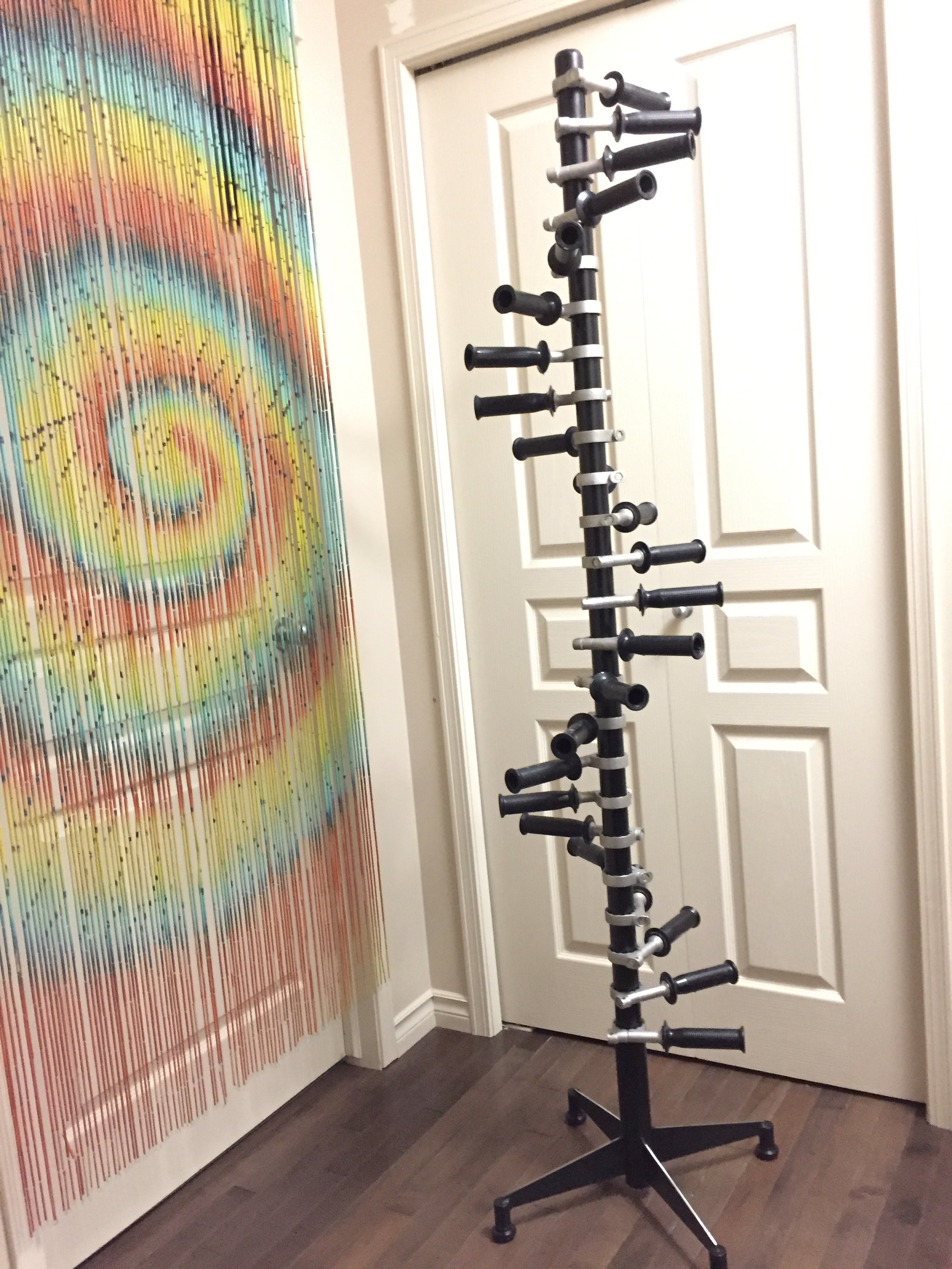 Recycled Drill Handle Coat Rack