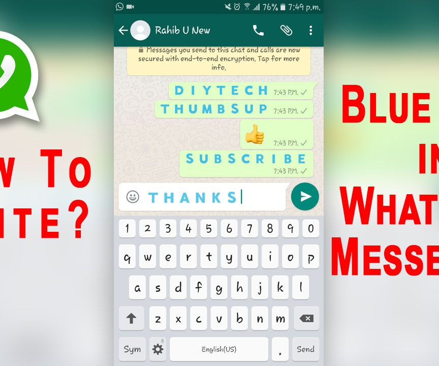 How to Write Blue Text in WhatsApp Messager | Mobile App Trick